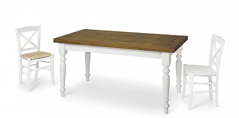 Τραπέζι εστίασης country λευκό (0715E)