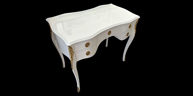 Γραφείο κλασικό σε λευκή λάκα (1505A)-ΓΡΑΦΕΙΟ ΚΛΑΣΙΚΟ LOUIS XV