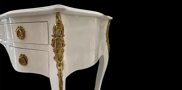 Γραφείο κλασικό σε λευκή λάκα (1505A)-ΓΡΑΦΕΙΟ ΚΛΑΣΙΚΟ LOUIS XV