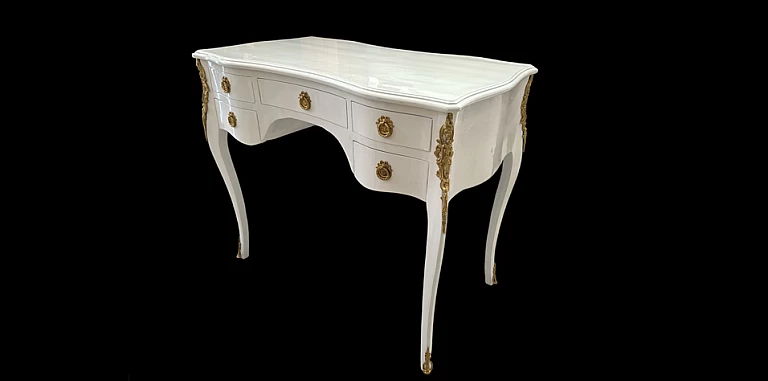 Γραφείο κλασικό σε λευκή λάκα (1505A)-ΓΡΑΦΕΙΟ ΚΛΑΣΙΚΟ LOUIS XV