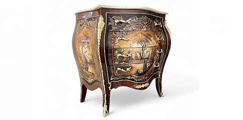 Κλασικό έπιπλο-Κομότα Λουϊ Κένζ (Louis Kenz) με μάρμαρο (0002A)