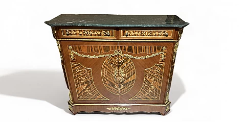 Χειροποίητο μπαγιού με μάρμαρο στυλ Louis Quinze- Έπιπλο εποχής και μαρκιτερί (1001M)