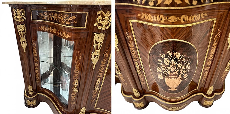 Κλασικό έπιπλο μπαγιού με μάρμαρο (1506B) ΜΠΑΓΙΟΥ LOUIS XV 