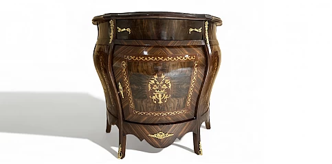 Μπαγιού Louis Quinze με Καμπύλες Γραμμές και Μπρονζέ Λεπτομέρειες (0002)