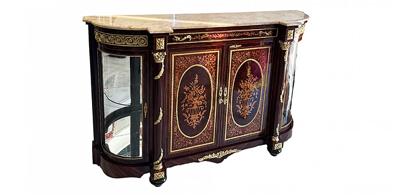 Κλασικό έπιπλο μπαγιού με μάρμαρο & μαρκιτερί (1512) ΜΠΑΓΙΟΥ LOUIS XV 