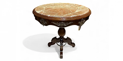 Louis XV Βοηθητικό Τραπεζάκι Σαλονιού με μαρμάρινη επιφάνεια (1057)