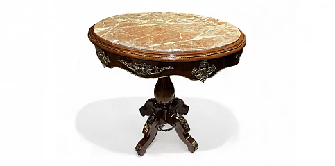 Louis XV Βοηθητικό Τραπεζάκι Σαλονιού με μαρμάρινη επιφάνεια (1057)