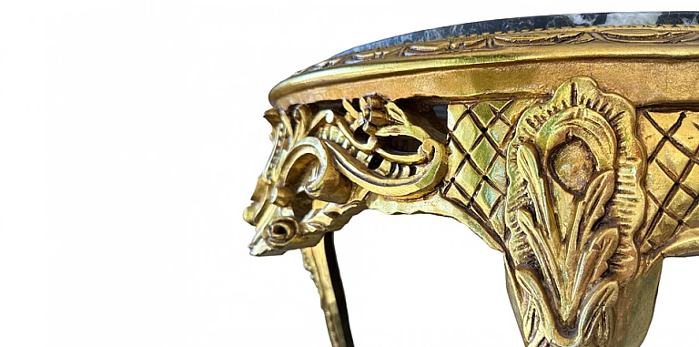 Έπιπλο εισόδου χρυσό σκαλιστό (0001)-ΚΟΝΣΟΛΑ Louis XV Louis XV