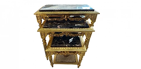 Τραπεζάκια κλασικά ζιγκόν με μάρμαρο (1524M)