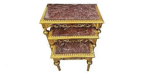 Μπαρόκ Τραπεζάκια Ζιγκόν με Χρυσό Φινίρισμα (1531A)