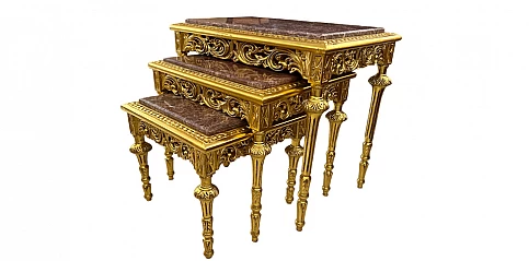 Μπαρόκ Τραπεζάκια Ζιγκόν με Χρυσό Φινίρισμα (1531A)