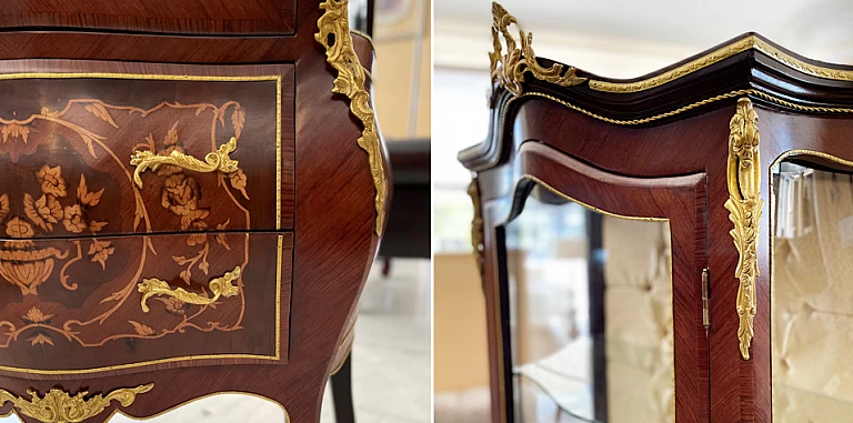 Κλασική βιτρίνα με δύο συρτάρια (1511) ΒΙΤΡΙΝΕΣ ΚΛΑΣΙΚΕΣ LOUIS XV