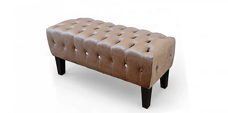 Ταμπουρέ-σκαμπό σε γυαλιστερό βελούδο (MJ01L)- ΤΑΜΠΟΥΡΕ ΣΚΑΜΠΟ