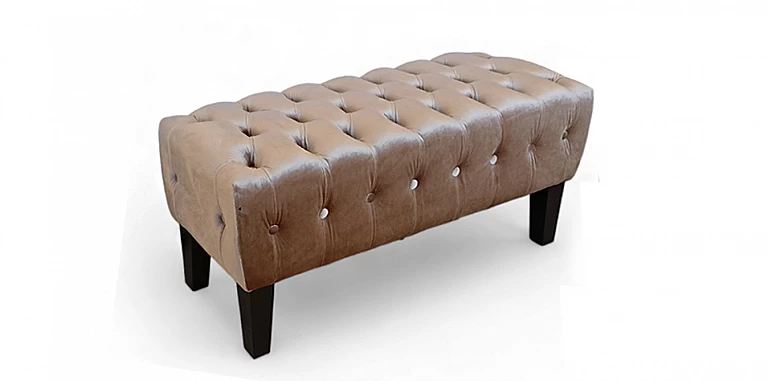 Ταμπουρέ-σκαμπό σε γυαλιστερό βελούδο (MJ01L)- ΤΑΜΠΟΥΡΕ ΣΚΑΜΠΟ