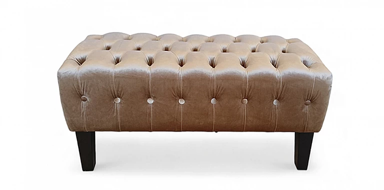 Ταμπουρέ-σκαμπό σε γυαλιστερό βελούδο (MJ01L)- ΤΑΜΠΟΥΡΕ ΣΚΑΜΠΟ