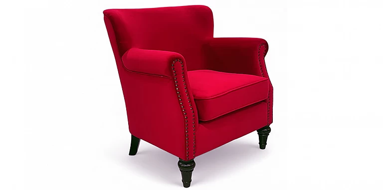 Πολυθρόνα σαλονιού σε κόκιννο βελούδο (1412) ΠΟΛΥΘΡΟΝΕΣ / ΜΠΕΡΖΕΡΕΣ