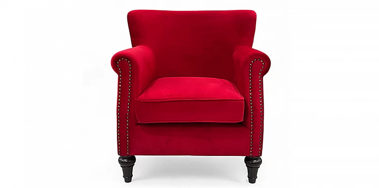 Πολυθρόνα σαλονιού σε κόκιννο βελούδο (1412) ΠΟΛΥΘΡΟΝΕΣ / ΜΠΕΡΖΕΡΕΣ