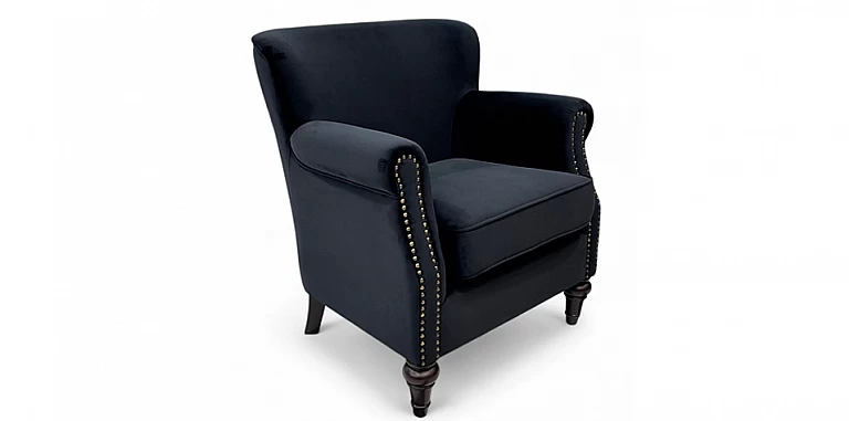 Πολυθρόνα σαλονιού σε μαύρο βελούδο (1429) ΠΟΛΥΘΡΟΝΕΣ / ΜΠΕΡΖΕΡΕΣ