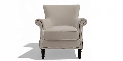 Χαμηλή Πολυθρόνα Μπεζ Βελούδο (16LM2)