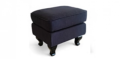 Σκαμπό υποπόδιο χαμηλό σε λινό ύφασμα (0167I)