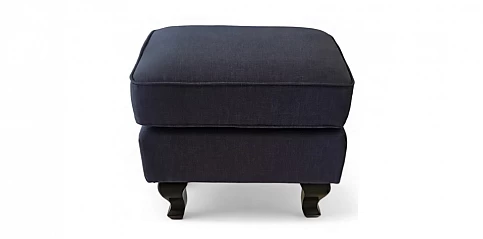 Σκαμπό υποπόδιο χαμηλό σε λινό ύφασμα (0167I)