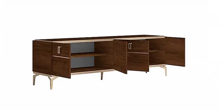 Μοντέρνο έπιπλο τηλεόρασης με Ορειχάλκινες Λαβές EVA (NEVA1) ΕΠΙΠΛΟ ΤΗΛΕΟΡΑΣΗΣ