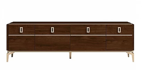 Μοντέρνο έπιπλο τηλεόρασης με Ορειχάλκινες Λαβές EVA (NEVA1)