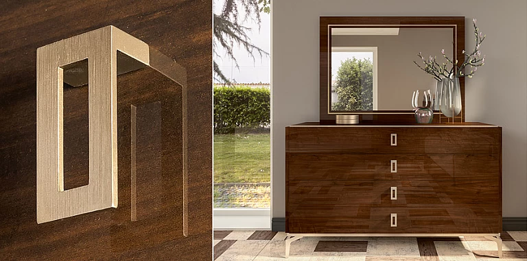 Συρταριέρα μοντέρνα με 4 Συρτάρια και Ορειχάλκινες Λαβές EVA (NEVA1) ΣΥΡΤΑΡΙΕΡΑ-ΚΟΜΟΤΑ