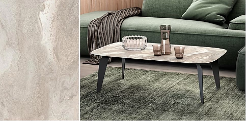 Τραπεζάκι σαλονιού μοντέρνο σε Όψη Μαρμάρου DUNE (DUNE120)