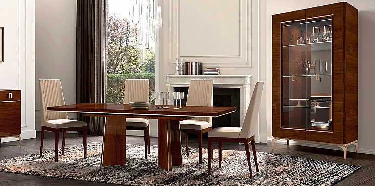 Μοντέρνα Βιτρίνα με Ορείχαλκινες Λαβές EVA (NEVA) ΜΠΟΥΦΕΣ