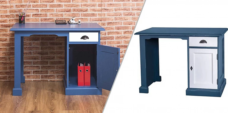 Γραφειάκι υπολογιστή δίχρωμο (S498) ΓΡΑΦΕΙΑ ΚΛΑΣΙΚΑ