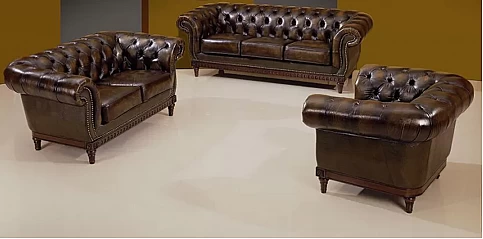 Σαλόνι mod Chesterfield σε γνήσιο δέρμα (64K3,64K2)