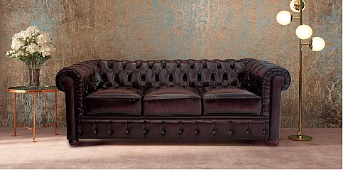 Καναπές δερμάτινος (58B3)