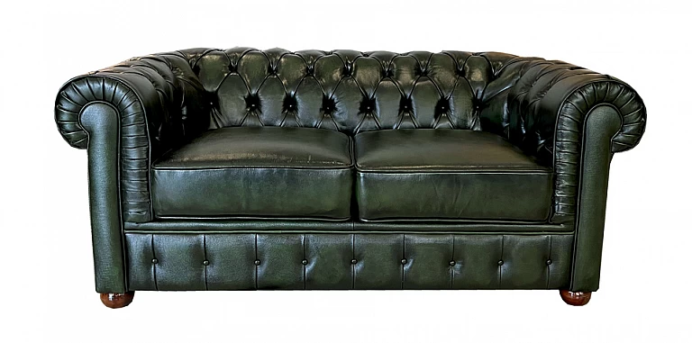 Δερμάτινος Καναπές Διθέσιος Αντικέ Δέρμα (58P2)