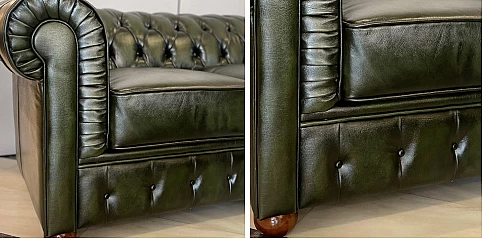 Τριθέσιος δερμάτινος καναπές (58P3)