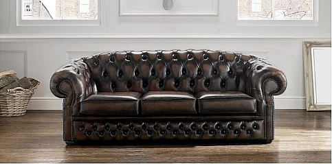 Τριθέσιος δερμάτινος καναπές (28K3)