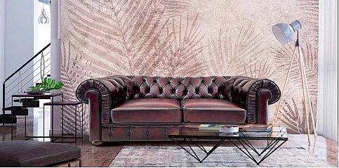 Διθέσιος δερμάτινος καναπές (58Β2)