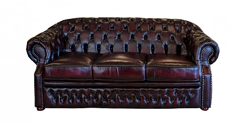 Δερμάτινος τριθέσιος καναπές (28B3)