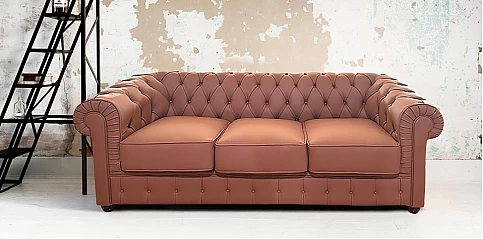 Καναπές δερμάτινος 3θέσιος "ΜΑΤ" (SF002)