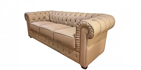 Καναπές δερμάτινος 3θέσιος "ΜΑΤ" (3122)