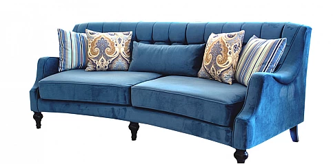 Σαλόνι σετ μπλε βελούδο (6323,6322)