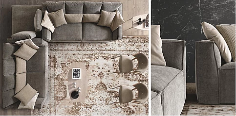 Μεγάλος καναπές γωνία μοντέρνος (PIUMA8)