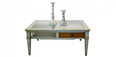 Τραπεζάκι σαλονιού σε olive green πατίνα (P329)