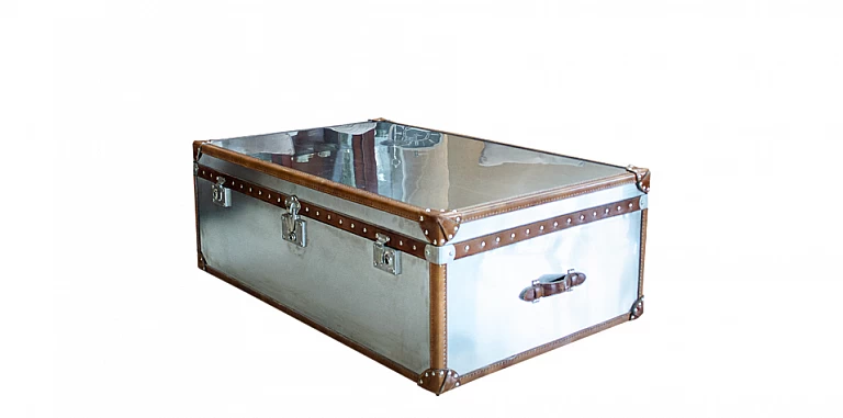 Τραπεζάκι σαλονιού-μπαούλο inox (S129) ΤΡΑΠΕΖΑΚΙΑ ΣΑΛΟΝΙΟΥ