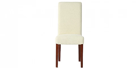 Μοντέρνα καρέκλα τραπεζαρίας σε μπουκλέ ύφασμα (6043)