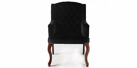 Πολυθρόνα σε Γαλλικό Country Design μαύρη (591M)