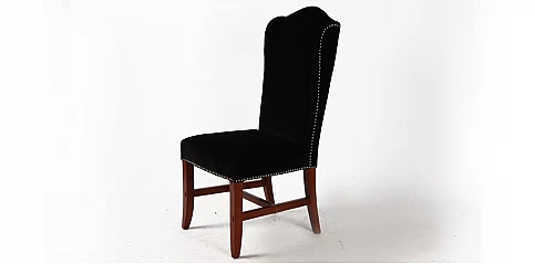 Καρέκλες τραπεζαρίας προσφορά Wingback μαύρη (082M)