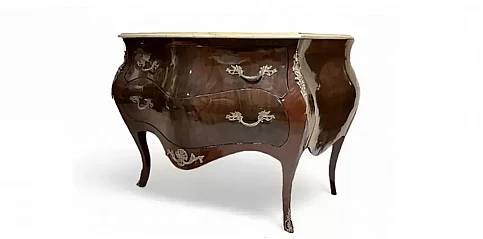 Κλασικό έπιπλο-Κομότα Λουϊ Κένζ (Louis Kenz) με μάρμαρο (0001)