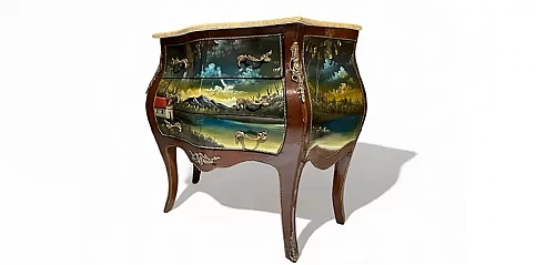 Κλασικό έπιπλο-Κομότα Λουϊ Κένζ (Louis Kenz) με μάρμαρο (0003-Α)