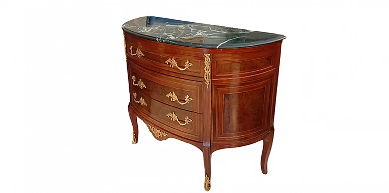 Μπαγιού ημικυκλικό σε ρίζα ελιάς (1032M) ΜΠΑΓΙΟΥ Louis XV Μπαγιού ημικυκλικό σε ρίζα ελιάς (1032M) ΜΠΑΓΙΟΥ Louis XV